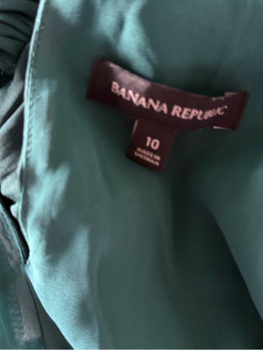 Banana Republic Emerald Green Dress Twisted Collar Maxi Dress - Picture 7 of 7